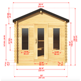 The Georgian 6 Person Traditional Steam Cabin Sauna with Changing Room | Dundalk Dundalk Leisurecraft