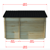 The Georgian 6 Person Traditional Steam Cabin Sauna with Changing Room | Dundalk Dundalk Leisurecraft