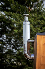 HUUM HIVE FLOW Wood-Burning Sauna Stove w/ Thru Wall Chimney and Stones and Floor Protection