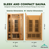 The Seattle 2 Person Low EMF Indoor FAR Infrared Sauna