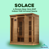The Solace 4 Person Near Zero EMF Indoor FAR Infrared Sauna