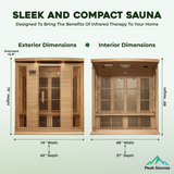 The Solace 4 Person Near Zero EMF Indoor FAR Infrared Sauna