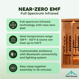 The Stoic 3 Person Luxury Near Zero EMF Indoor Full Spectrum Infrared Sauna