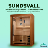 The Sundsvall 2 Person Luxury Indoor Traditional Sauna