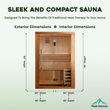 The Sundsvall 2 Person Luxury Indoor Traditional Sauna
