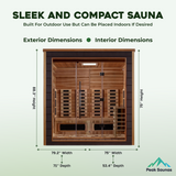 The Visby 3 Person Luxury Outdoor Hybrid Sauna