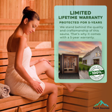 The Visby 3 Person Luxury Outdoor Hybrid Sauna