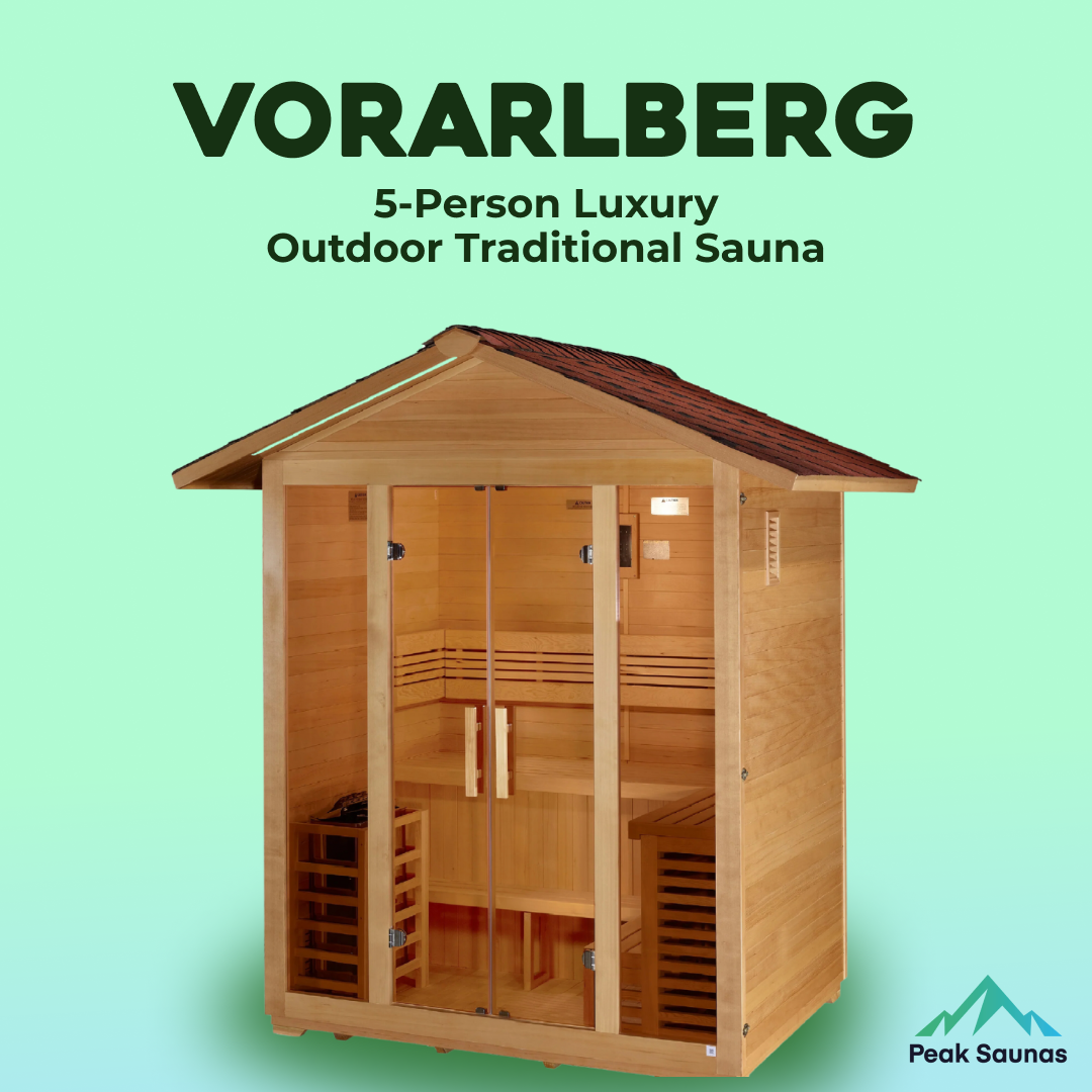 The Vorarlberg 5 Person Luxury Outdoor Traditional Sauna