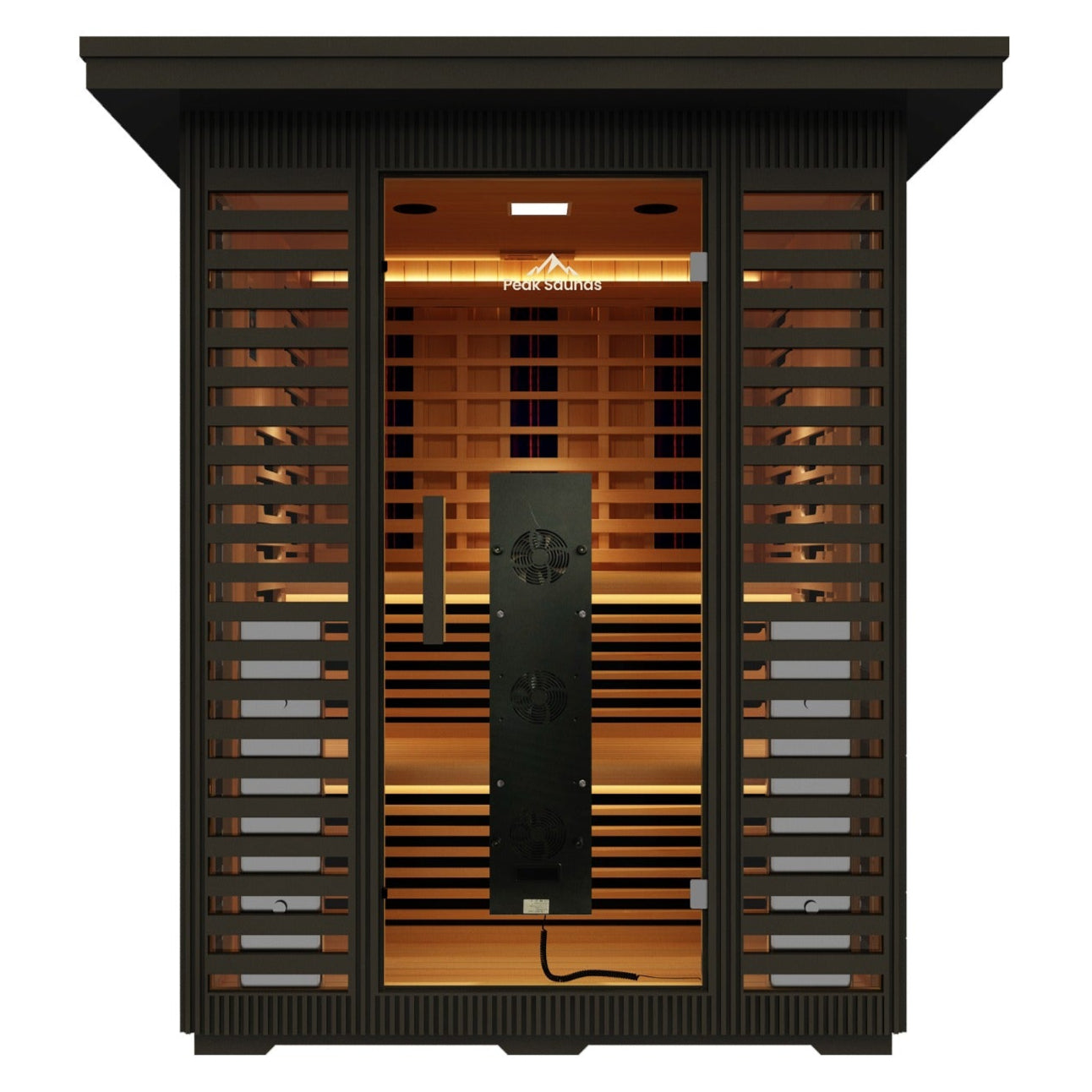 Peak Saunas Kilimanjaro 5-Person Outdoor Full Spectrum Infrared Sauna with Built-In XL Medical-Grade Red Light Therapy and Smart WiFi App Control