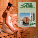 The Zurich 4 Person Outdoor Traditional Barrel Sauna with Heater Included
