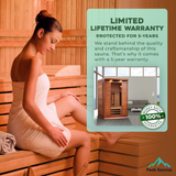 The Zephyr 2 Person Luxury Cedar Near Zero EMF Indoor Full Spectrum Infrared Sauna
