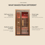 Peak Rainier 1-Person Full Spectrum Infrared Sauna