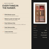 Peak Rainier 1-Person Full Spectrum Infrared Sauna