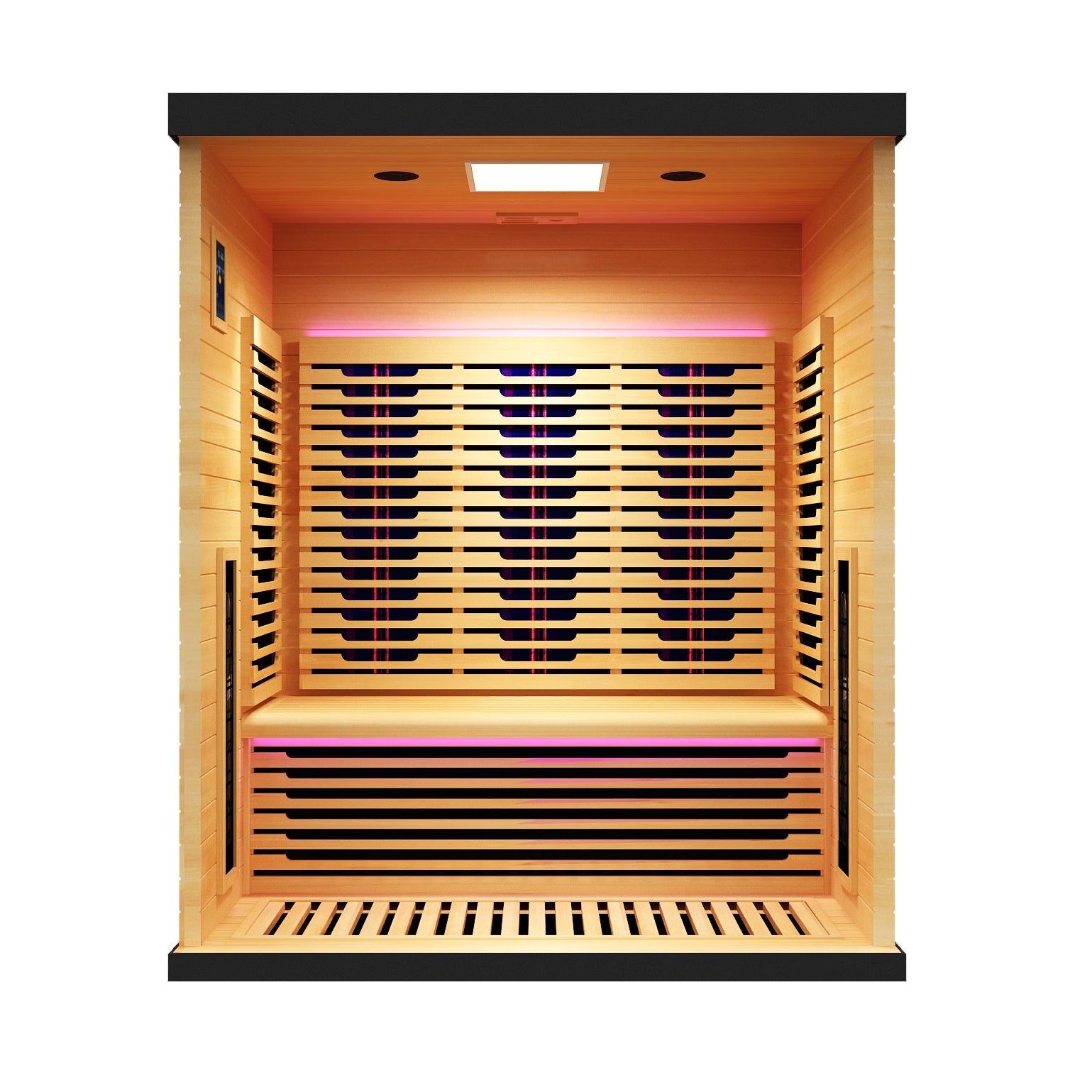 Peak Saunas Denali Luxury 3-Person Full Spectrum Infrared Sauna with Two XL Medical-Grade Red Light Therapy Panels & Smart WiFi App Control