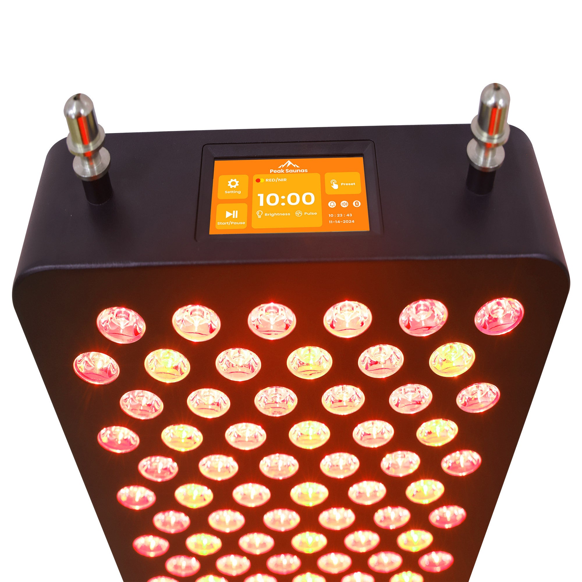 Peak Saunas Shasta 1-Person Full Spectrum Infrared Sauna with Built-In XL Medical-Grade Red Light Therapy & Smart WiFi App Control