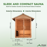 The Arlberg 3 Person Luxury Outdoor Traditional Sauna