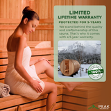 The Arosa 4 Person Outdoor Traditional Barrel Sauna with Heater Included