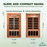 The Avila Elite 1-2 Person Ultra Low EMF Indoor FAR Infrared Sauna