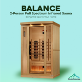 The Balance 2 Person Near Zero EMF Indoor Full Spectrum Infrared Sauna