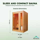 The Baldwin 2 Person Indoor Traditional Sauna