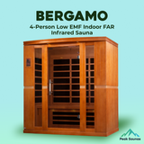 The Bergamo 4 Person Low EMF Indoor FAR Infrared Sauna