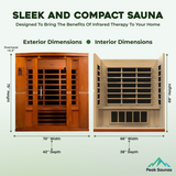 The Bergamo 4 Person Low EMF Indoor FAR Infrared Sauna