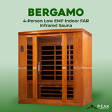 The Bergamo 4 Person Low EMF Indoor FAR Infrared Sauna