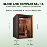 The Nora 2 Person Luxury Outdoor Hybrid Sauna