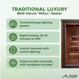 The Bergen 6 Person Luxury Outdoor Traditional Sauna