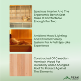 The Bristow 2 Person Outdoor Traditional Sauna