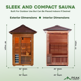 The Bristow 2 Person Outdoor Traditional Sauna