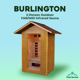 The Burlington 2 Person Outdoor FAR/MID Infrared Sauna