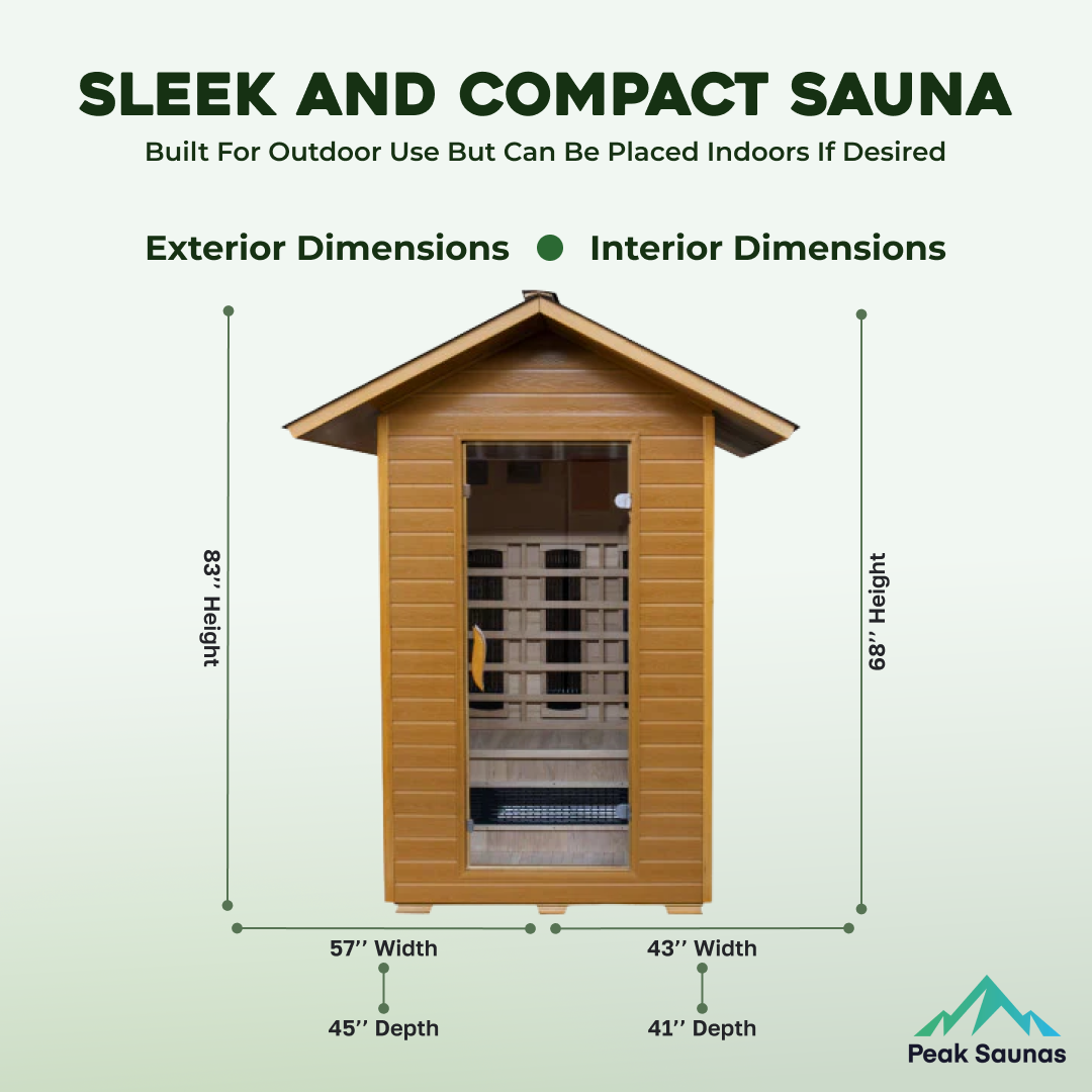 The Burlington 2 Person Outdoor FAR/MID Infrared Sauna