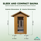 The Burlington 2 Person Outdoor FAR/MID Infrared Sauna