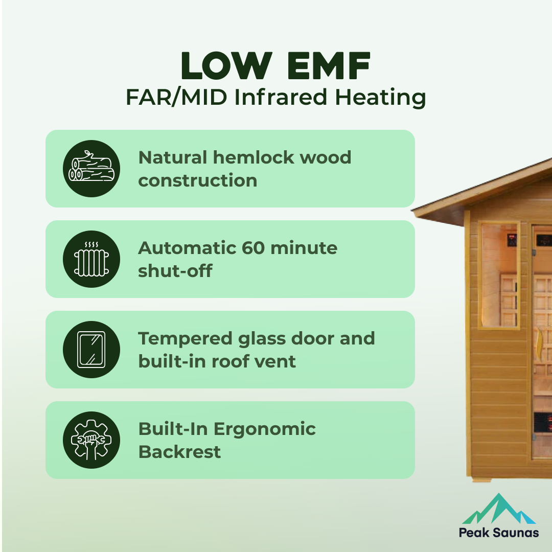 The Burlington 2 Person Outdoor FAR/MID Infrared Sauna