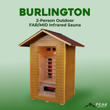 The Burlington 2 Person Outdoor FAR/MID Infrared Sauna