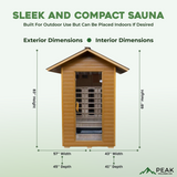 The Burlington 2 Person Outdoor FAR/MID Infrared Sauna