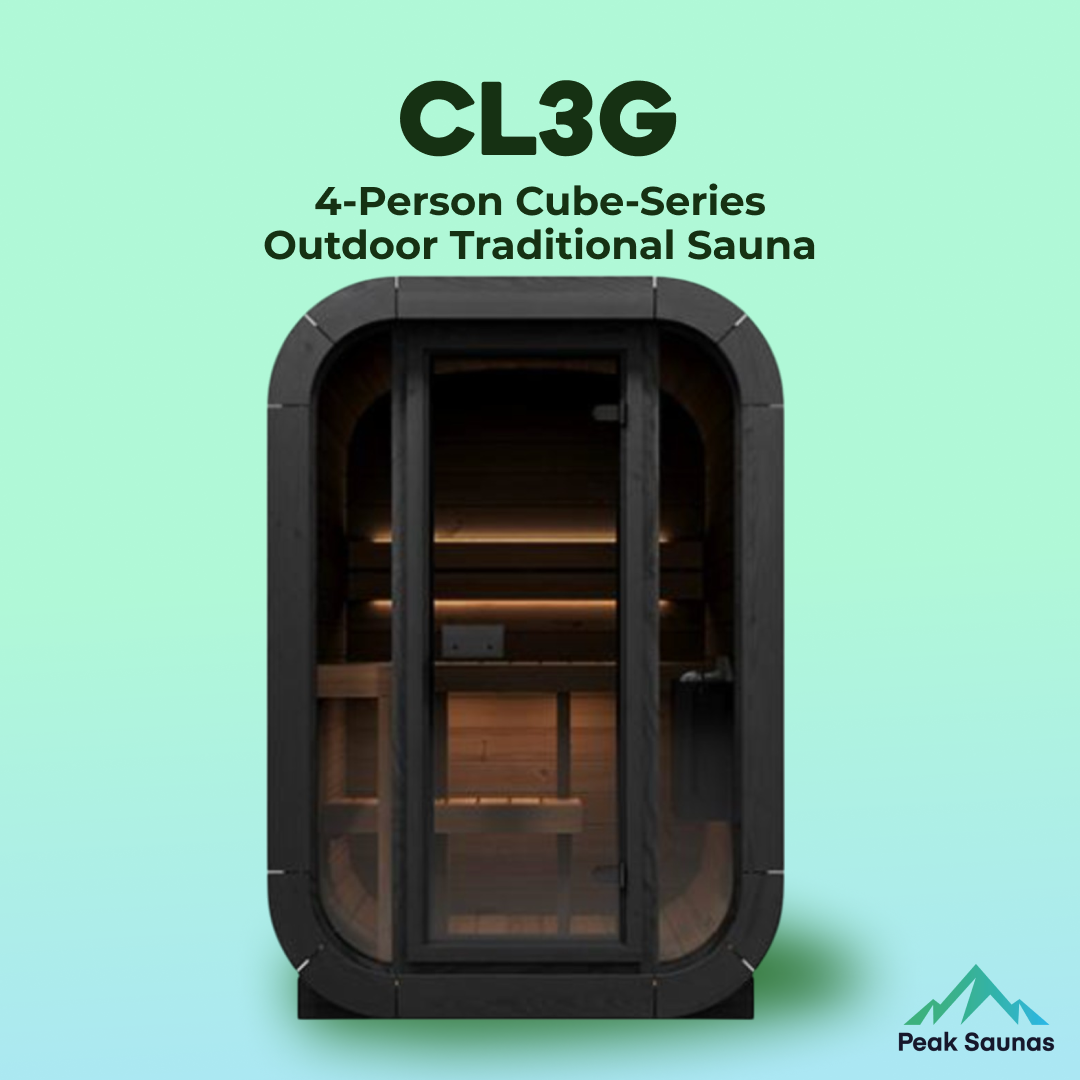 The CL3G 2 Person Cube-Series Outdoor Traditional Sauna