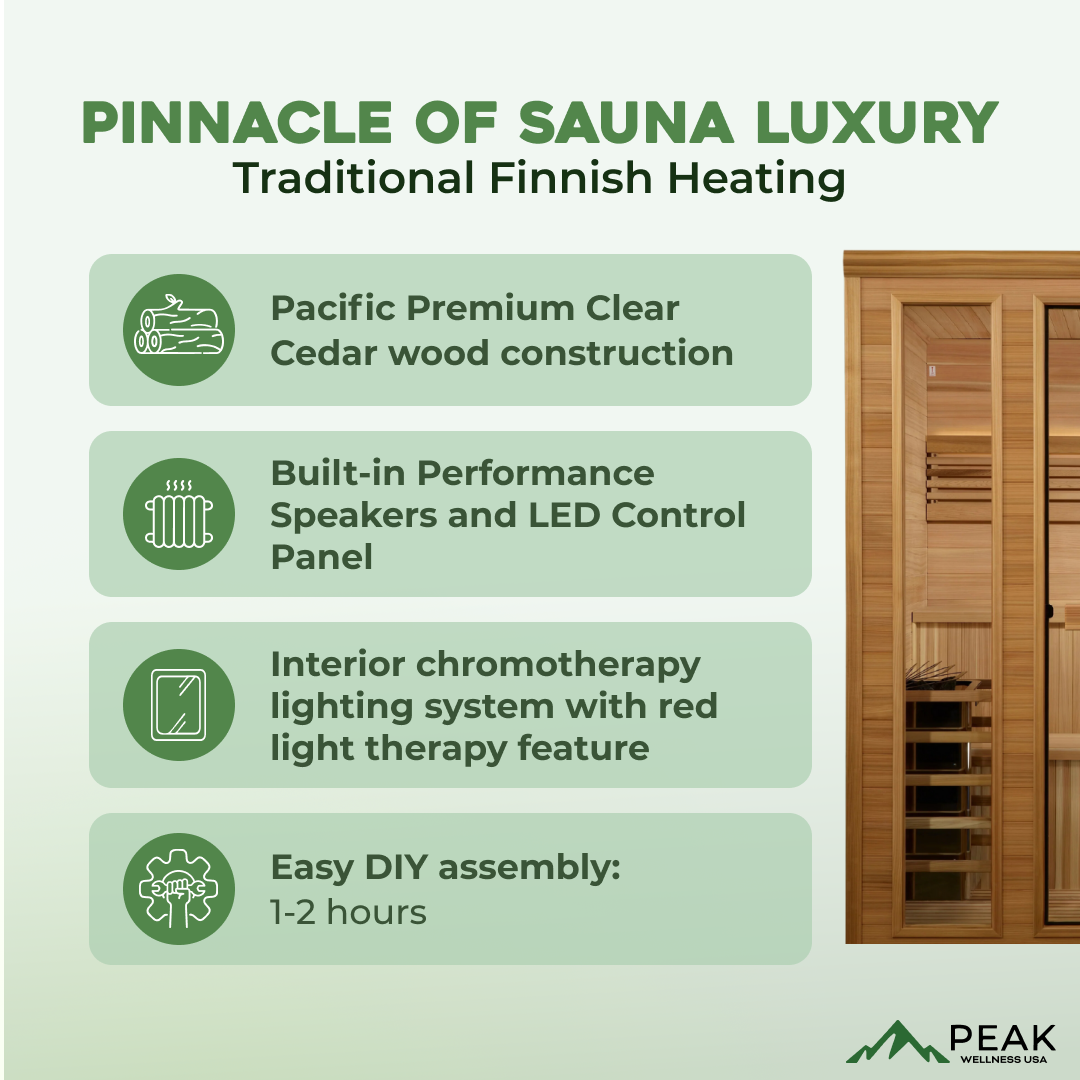 The Calgary 6 Person Luxury Indoor Traditional Sauna