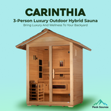 The Carinthia 3 Person Luxury Outdoor Hybrid Sauna