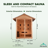 The Carinthia 3 Person Luxury Outdoor Hybrid Sauna