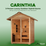 The Carinthia 3 Person Luxury Outdoor Hybrid Sauna