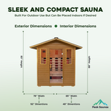 The Cayenne 4 Person Outdoor FAR/MID Infrared Sauna