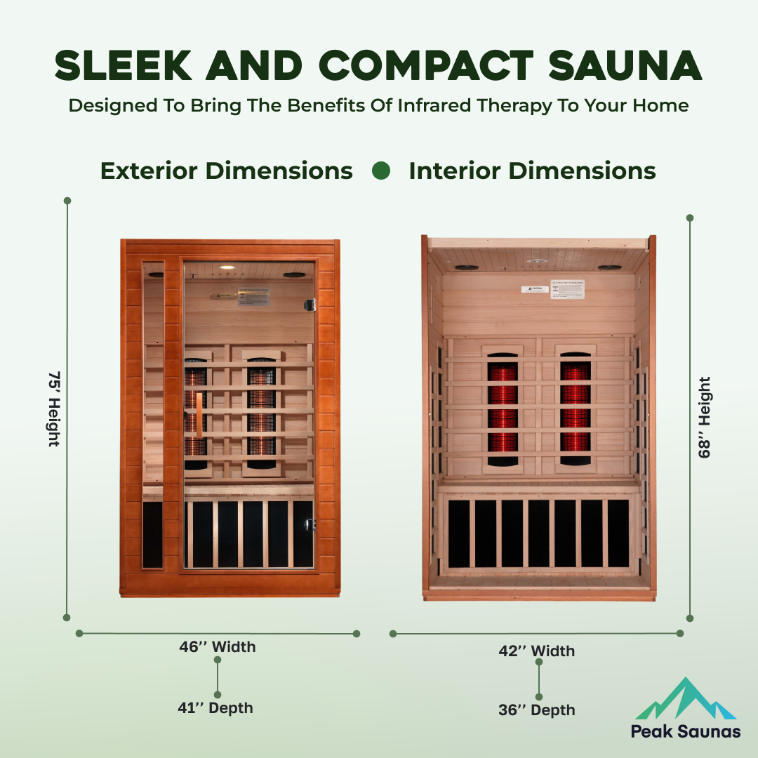 The Cardoba 2 Person Near Zero EMF Indoor Full Spectrum Infrared Sauna
