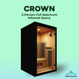 Crown 2-Person Full Spectrum Infrared Sauna with Smart WiFi App Control