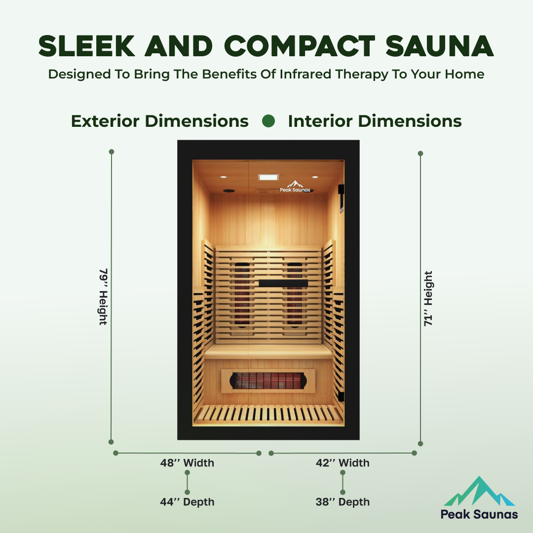 Crown 2-Person Full Spectrum Infrared Sauna with Smart WiFi App Control