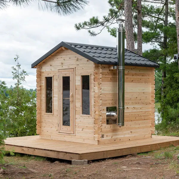 The Georgian 6 Person Outdoor Traditional Sauna Cabin