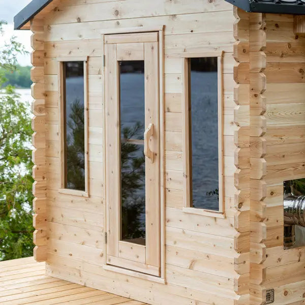 The Georgian 6 Person Outdoor Traditional Sauna Cabin