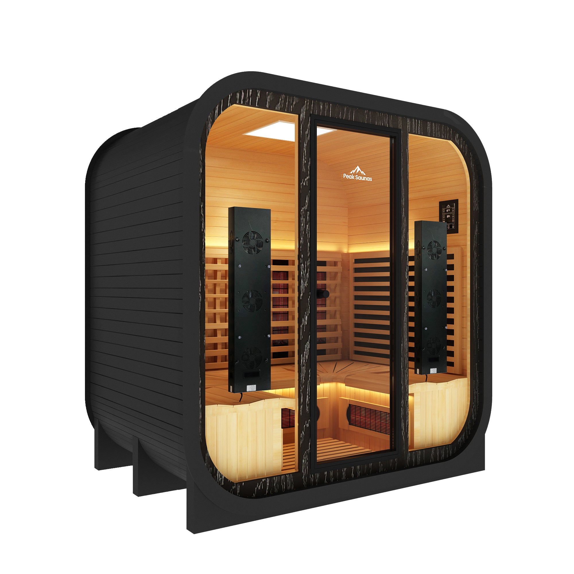 El Capitan 4-Person Outdoor Full Spectrum Infrared Sauna with Full-Body Medical-Grade Red Light Therapy and Smart WiFi App Control