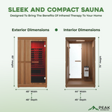 The Energize 2 Person Indoor Hybrid Sauna with Medical-Grade Red Light Therapy